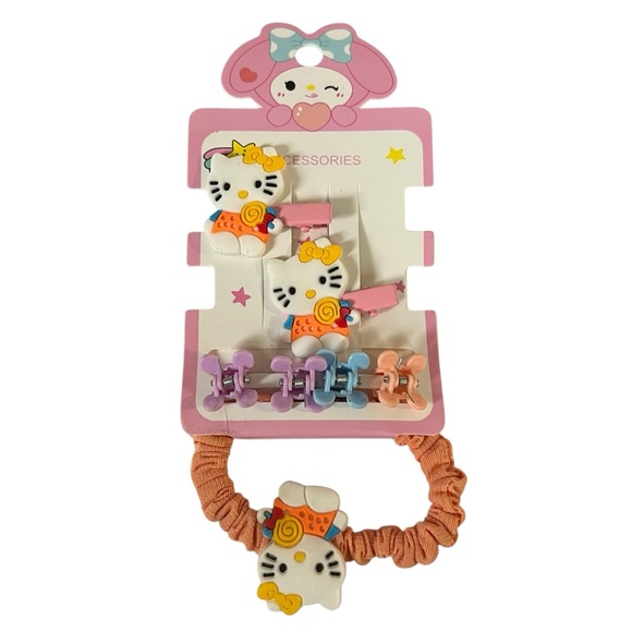 Hello Kitty & My Melody - Girls 4pc. Crossbody, Compact Comb Set, & Hair items - Picture 6 of 9